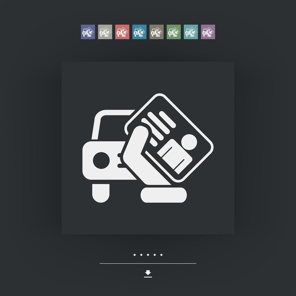 Car document icon - Vector, Image
