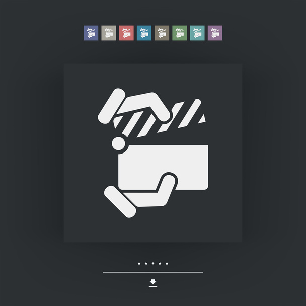 Clapboard concept icon - Vector, Image