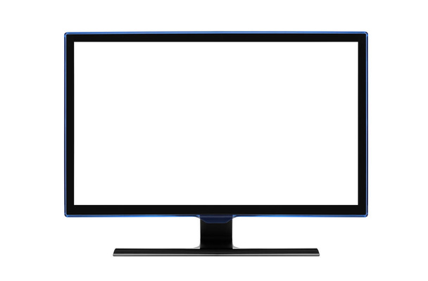 Monitor komputerowy izolowany na białym tle q - Zdjęcie, obraz