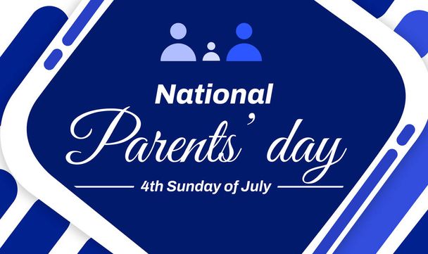 Σχεδιασμός φόντου εθνικής ημέρας γονέων με τυπογραφία και σχήματα. Σχέδιο ταπετσαρίας ημέρας γονέα - Φωτογραφία, εικόνα