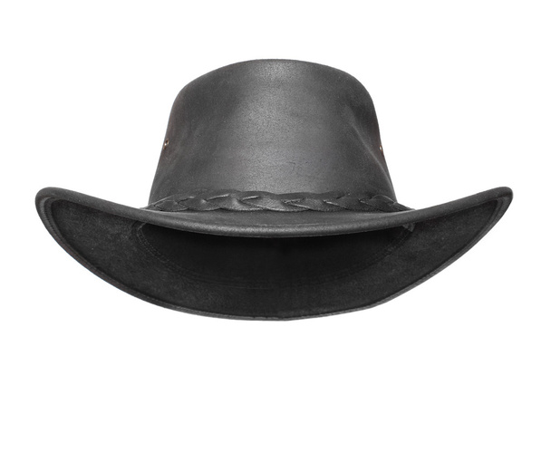 Αυστραλιανή καπέλο μαύρο δέρμα - Φωτογραφία, εικόνα