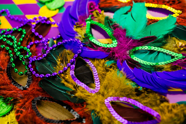 Mardi Gras partisi için çok renkli süslemeleri - Fotoğraf, Görsel