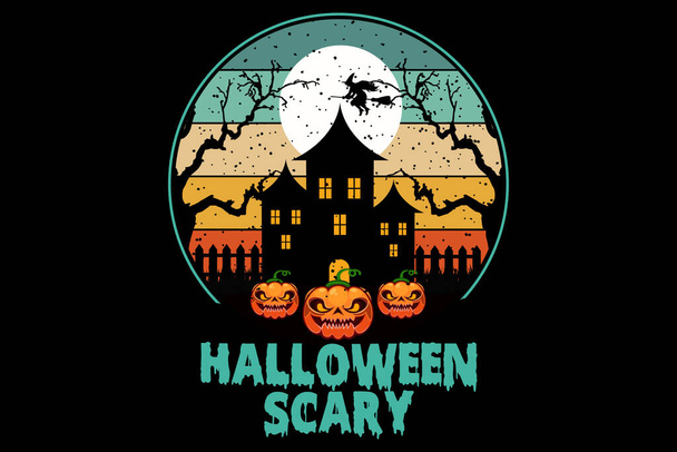Halloween Scary Landscape Design - Vetor, Imagem