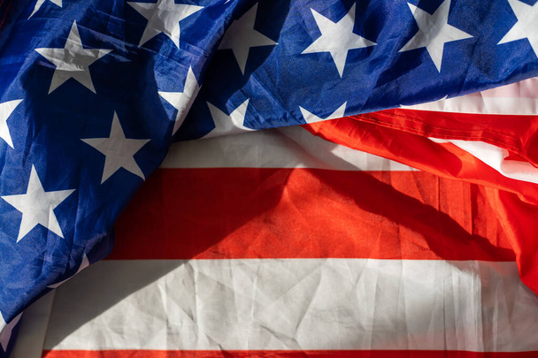 USA flag, close-up. Studio shot. High quality photo - Photo, Image