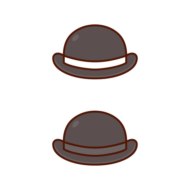 Bowler Hat Flat Design Ilustraciones - Vector, Imagen