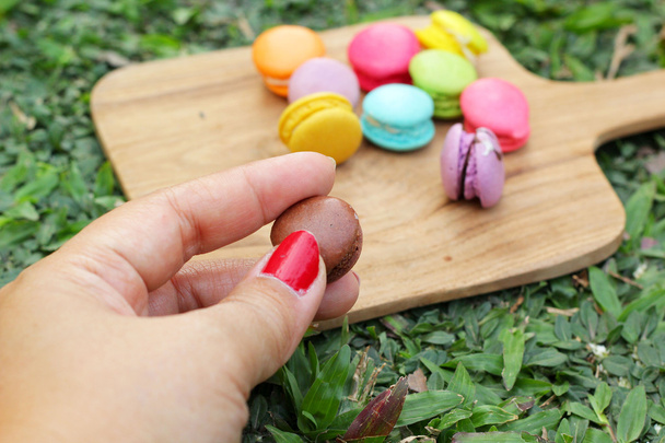 French macaroons multi colorful is delicious - Photo, Image