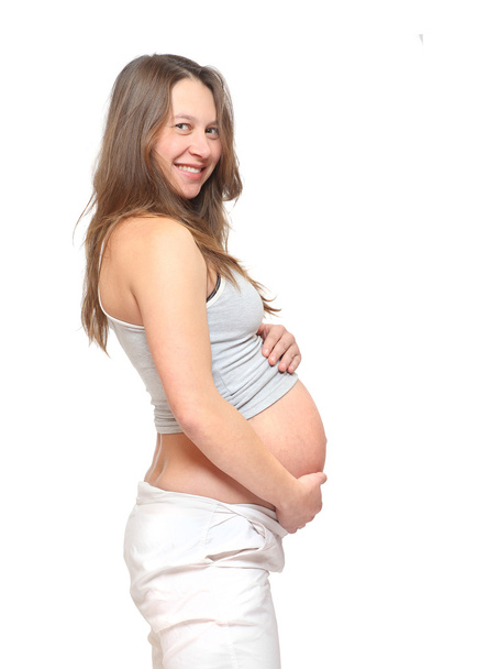 Mulher grávida isolada
 - Foto, Imagem