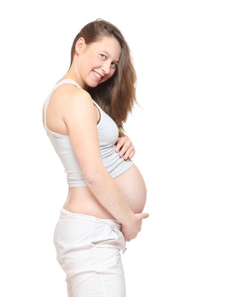 Pregnant woman isolated - Фото, зображення