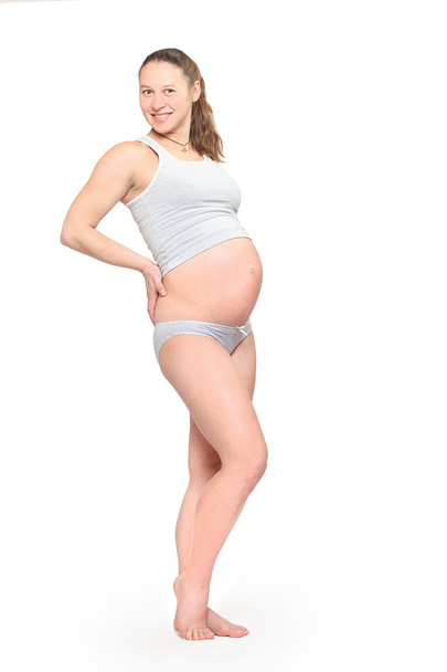 έγκυος γυναίκα απομονωμένη - Φωτογραφία, εικόνα