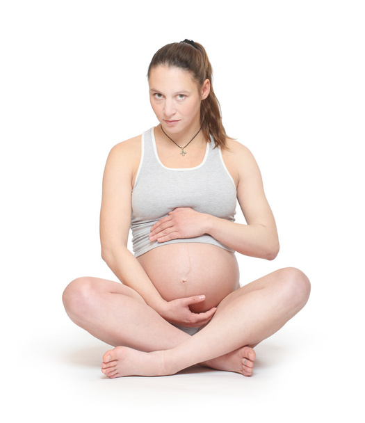 Mujer embarazada aislada
 - Foto, Imagen