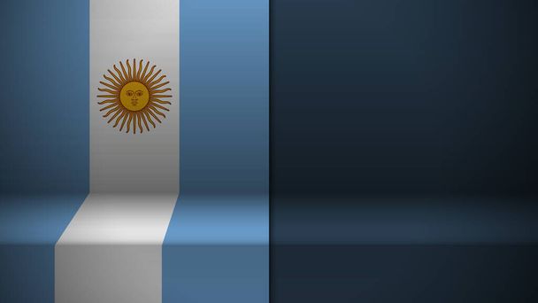 3D pozadí s vlajkou Argentiny. Prvek dopadu pro použití, které z něj chcete udělat. - Vektor, obrázek