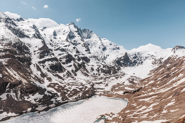 Grossglockner, гірський ландшафт з снігом, Австрія, Альпи - Фото, зображення