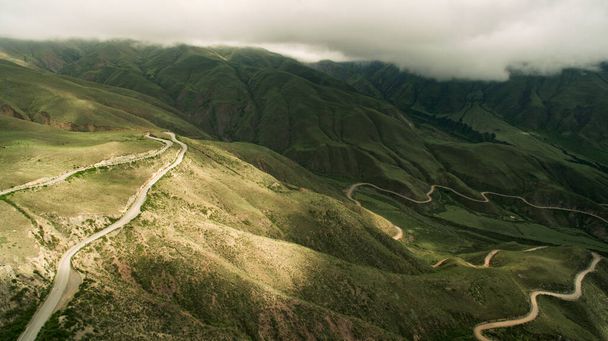 aerial view of the road in the mountains  - Photo, Image