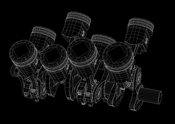 Pistoni, motore V8
 - Foto, immagini