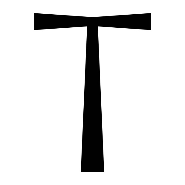 Тау-крест на белом фоне - Вектор,изображение
