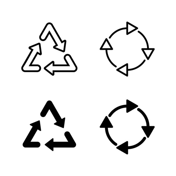 Recycle icons vector. Recycling sign and symbol. - Wektor, obraz