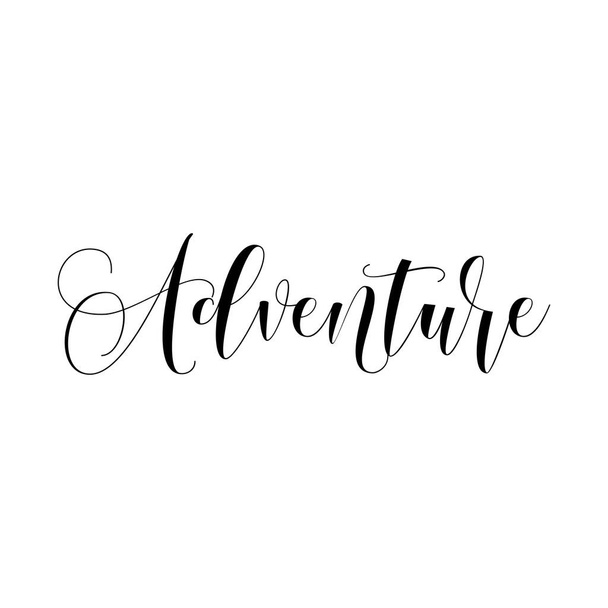 adventure black letters quote - Διάνυσμα, εικόνα
