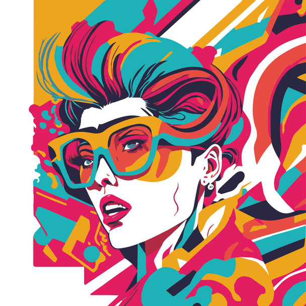 pop woman  vector illustration  - Вектор, зображення
