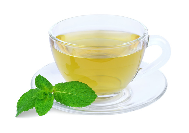 Grüner Tee mit Minze - Foto, Bild