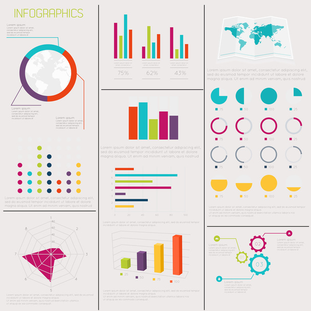 Set of Infographic Design Templates - Вектор,изображение