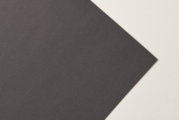 Rough kraft paper background, paper texture black white colors. Mockup with copy space for text - Fotó, kép