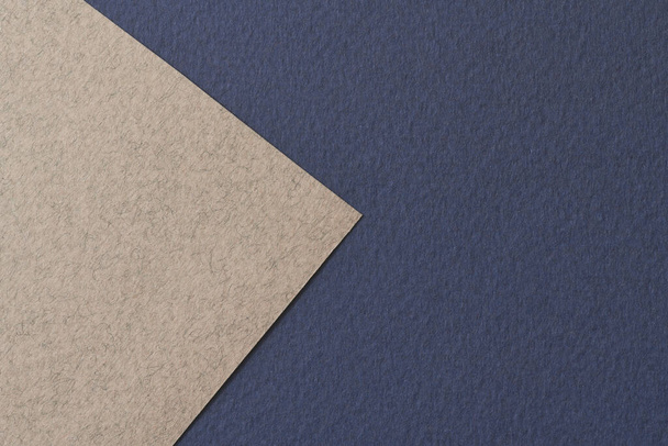 Rough kraft paper background, paper texture blue gray colors. Mockup with copy space for text - Fotografie, Obrázek