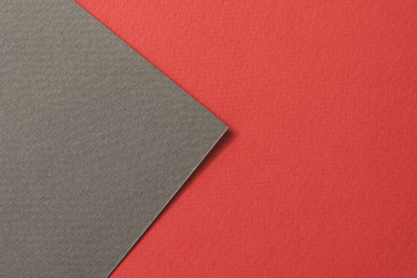 Rough kraft paper background, paper texture black red colors. Mockup with copy space for text - Fotó, kép