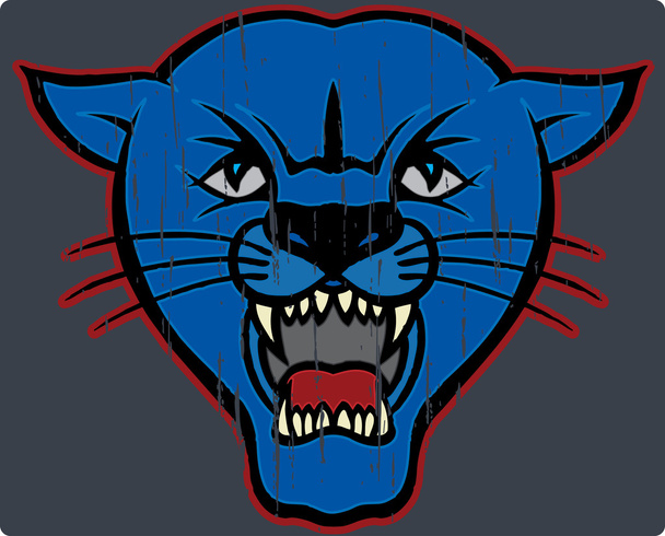 Blue Panther Attack - Vector, Image