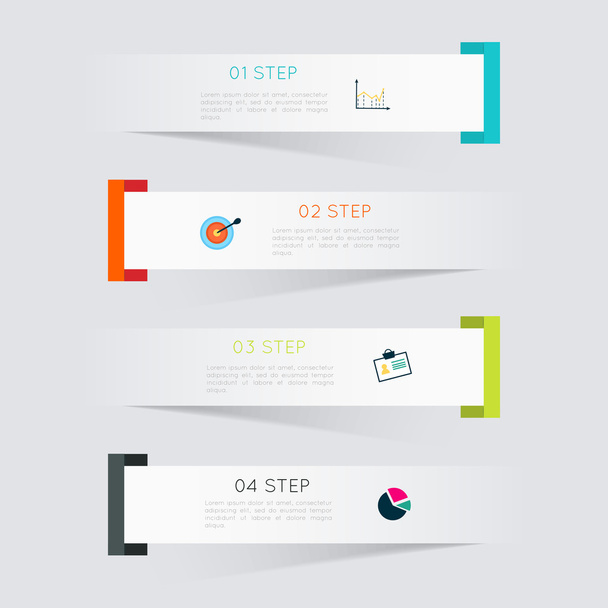 Business info graphics template with icons - Vettoriali, immagini