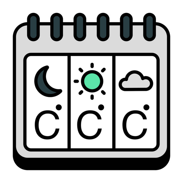 Návrh ikon plánu počasí  - Vektor, obrázek