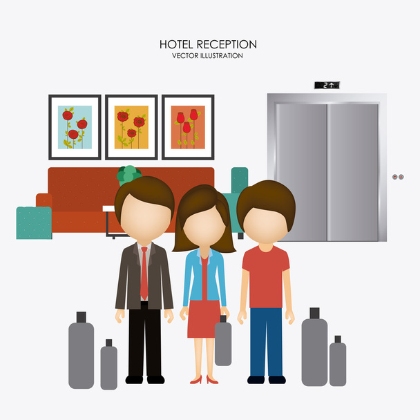 Hotel sevice, design, vector illustratie - Vector, afbeelding