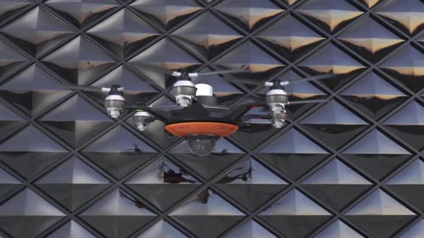 Drone with surveillance camera. Security system concept. - Footage, Video