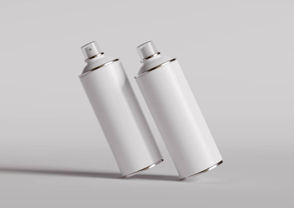 Spray can bottle white color and realistic texture made bu using 3D software - Valokuva, kuva