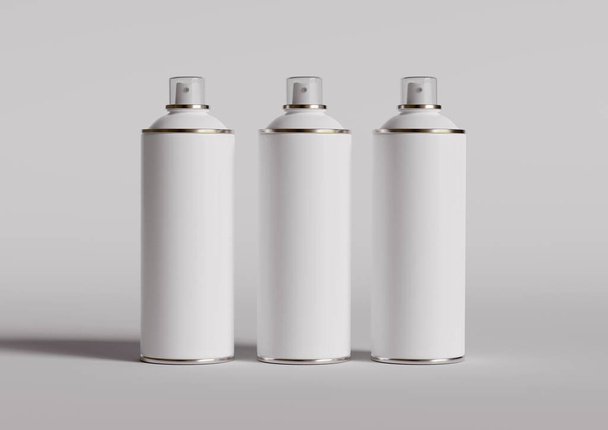 Spray can bottle white color and realistic texture made bu using 3D software - Fotó, kép