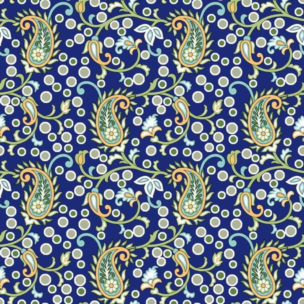 Seamless silky paisley pattern design - Zdjęcie, obraz