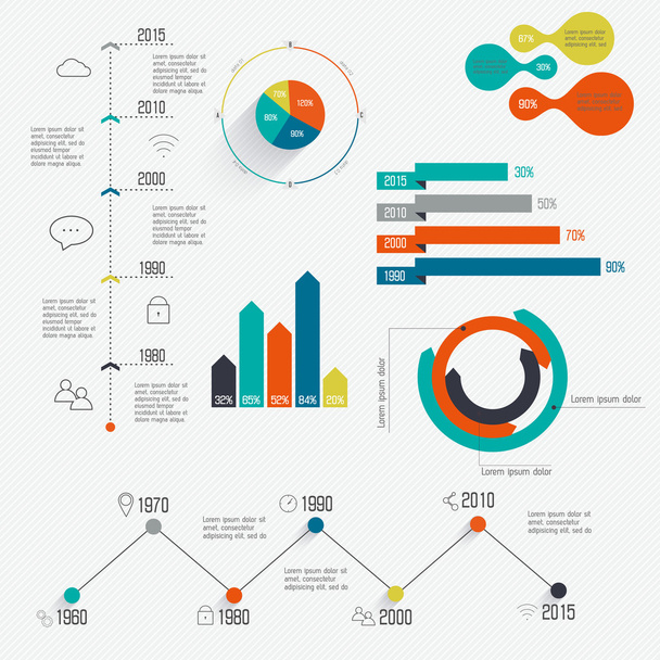 Set of Infographic Design Templates - Vektor, obrázek