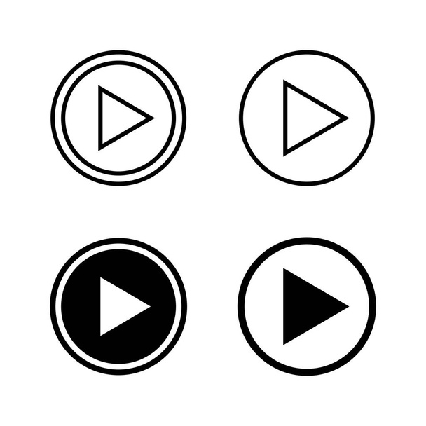 Play Icons vector. Play button sign and symbol - Vector, Image