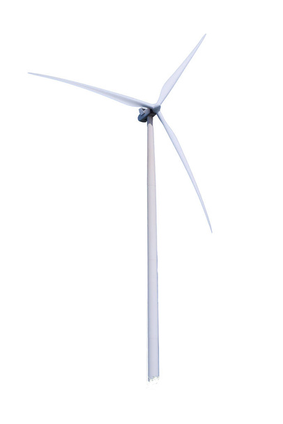 větrné turbíny izolované na bílé s oříznutou dráhou - Fotografie, Obrázek