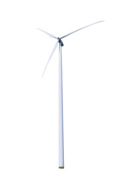 ветряные турбины, изолированные на белом с вырезкой пути - Фото, изображение