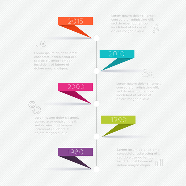 Set of Timeline Infographic Templates - Vecteur, image