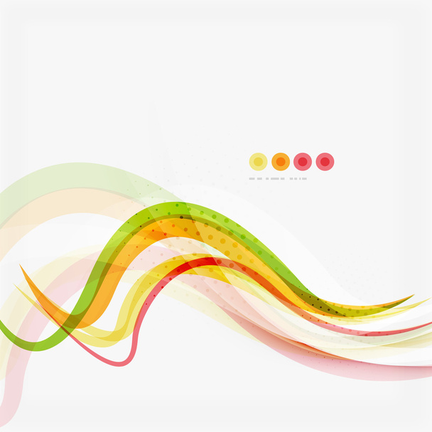 Дизайн помаранчевої та зеленої лінії хвилі, концепція екології природи
 - Вектор, зображення