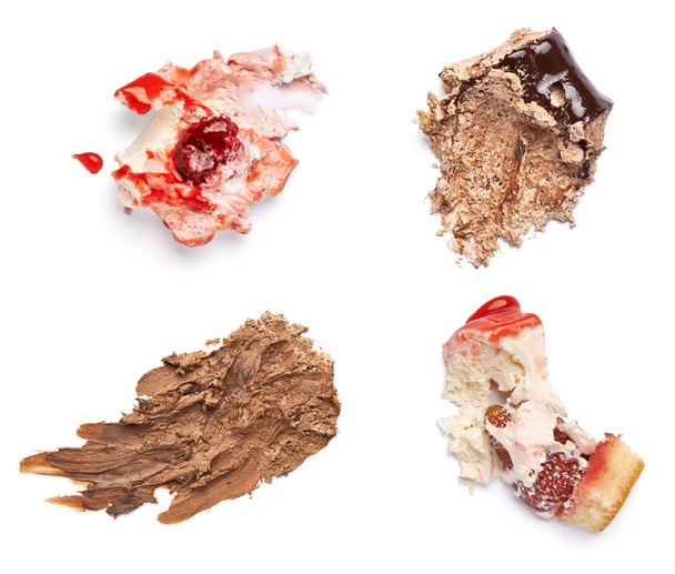 čokoládový a jahodový dort skvrnu fleck potravin dezert - Fotografie, Obrázek
