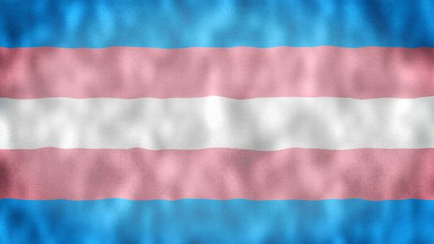  Transgender-Flagge. Illustration der Transgender Pride Flagge. Stellvertretend für die Selbstachtung nicht binäre, weibliche, männliche Bewegung. illustration. - Foto, Bild