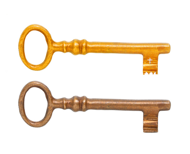 Złoty i brązowy klucze - Zdjęcie, obraz