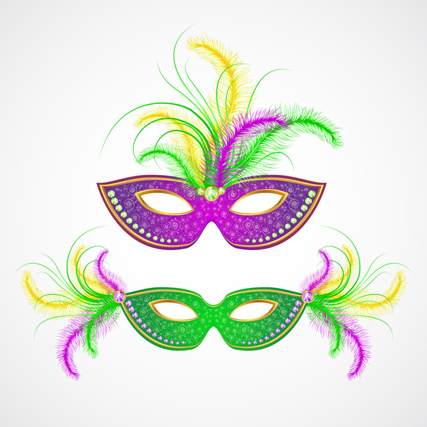 Mardi Gras carnival masks - Vector, Image