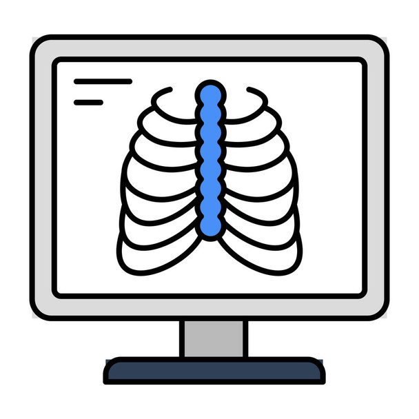 Einzigartige Design-Ikone des Brustkorbs - Vektor, Bild