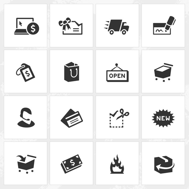 Shopping Icons - Vector, Image