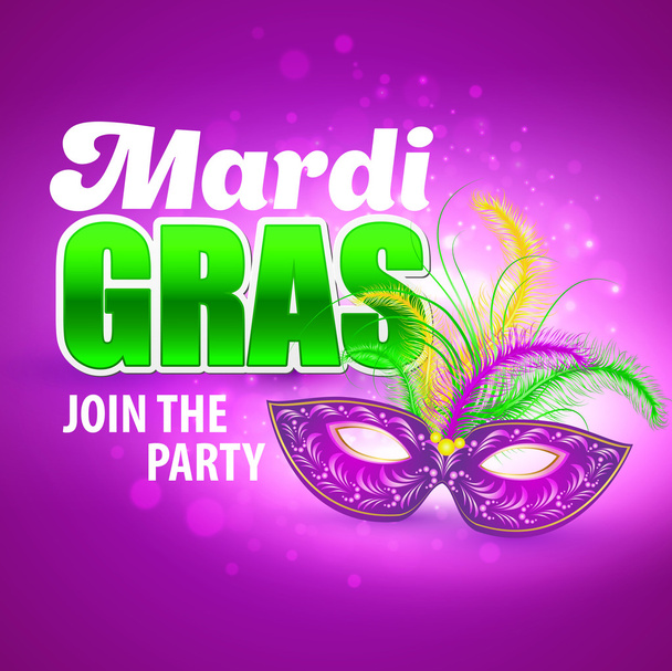 Μάσκα καρναβαλιού Mardi Gras - Διάνυσμα, εικόνα