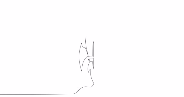 Self drawing line animatie Creatief Startup hand getekend Raket continue een lijn getrokken concept video - Video