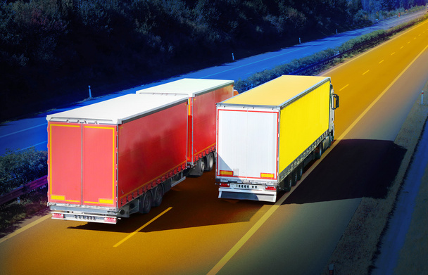 Trucks on the highway. - Photo, Image